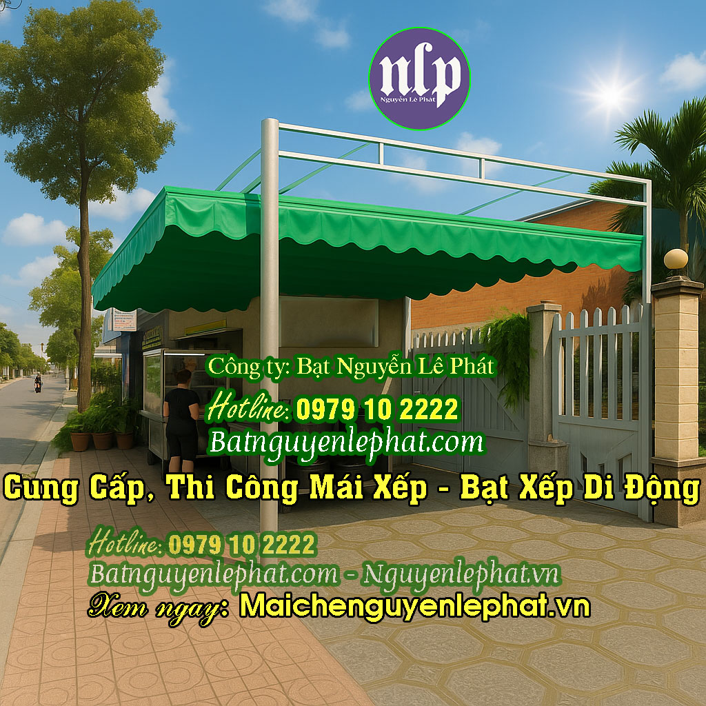 Lắp bạt mái che kéo tay Biên Hòa Đồng Nai