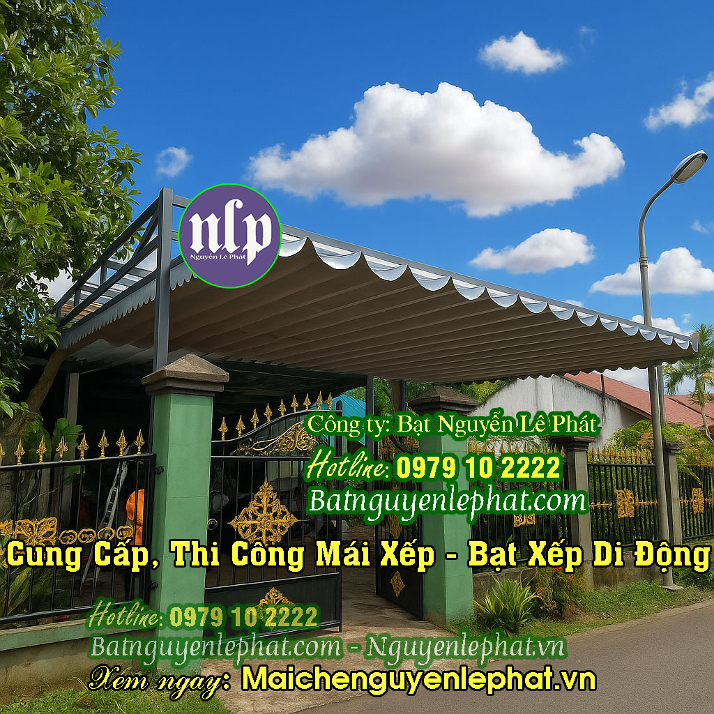 Lắp bạt mái che kéo tay Biên Hòa Đồng Nai