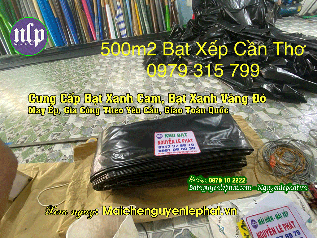 bạt xanh cam bạt nhựa che nắng công trình