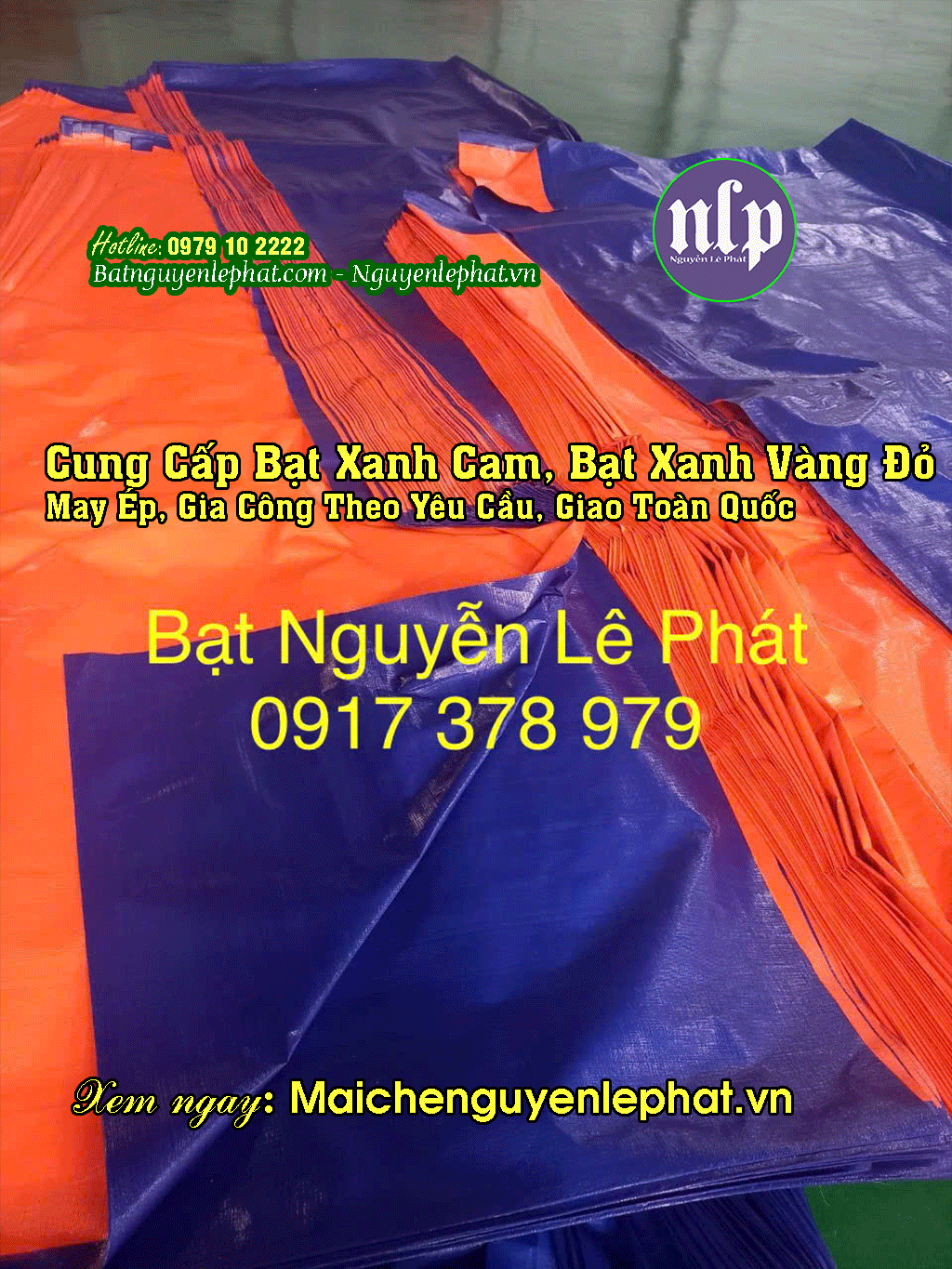 bạt cam vàng đỏ bạt xanh cam giá rẻ