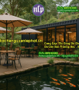 mẫu ô dù che quán cafe đẹp